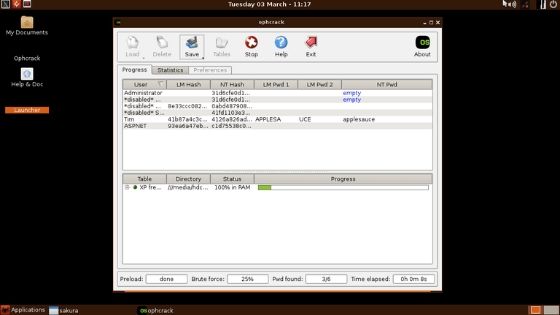 Ophcrack Live CD - Windows 10 Password Recovery Tool