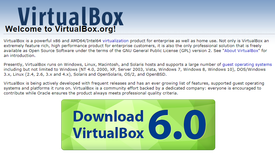 Oracle VM Virtualbox