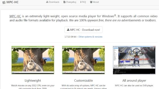 MPC-HC free dvd player for windows 10