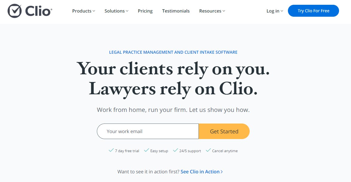 Clio Legal Practice Management Software