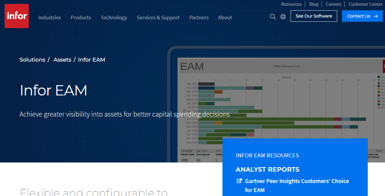 Infor EAM asset management software