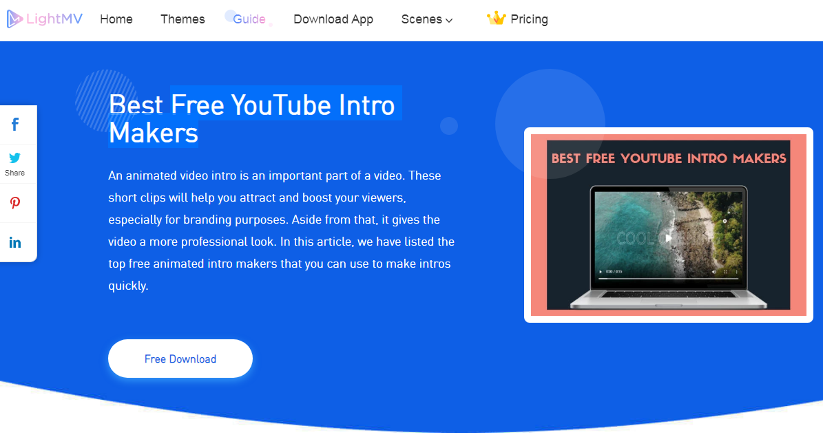 LightMV Free YouTube Intro Makers