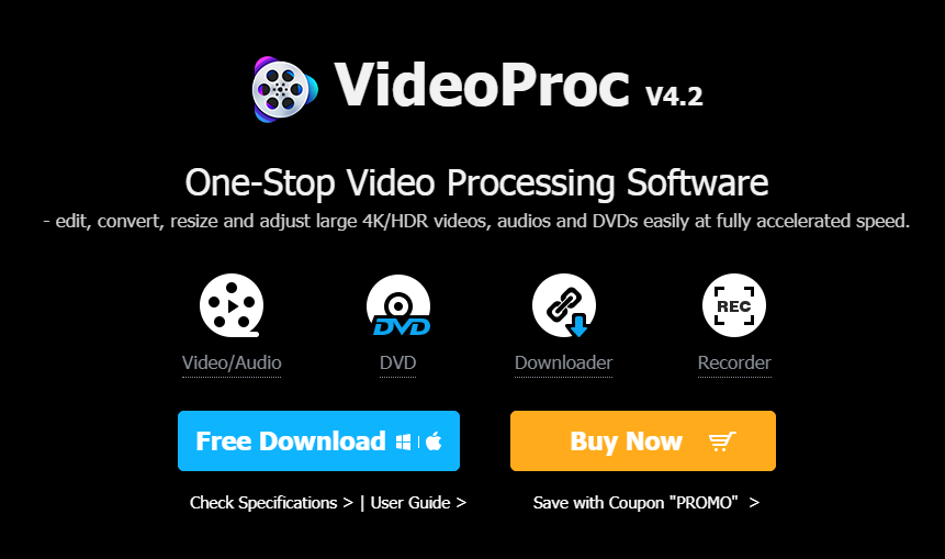 VideoProc Video Editing Software