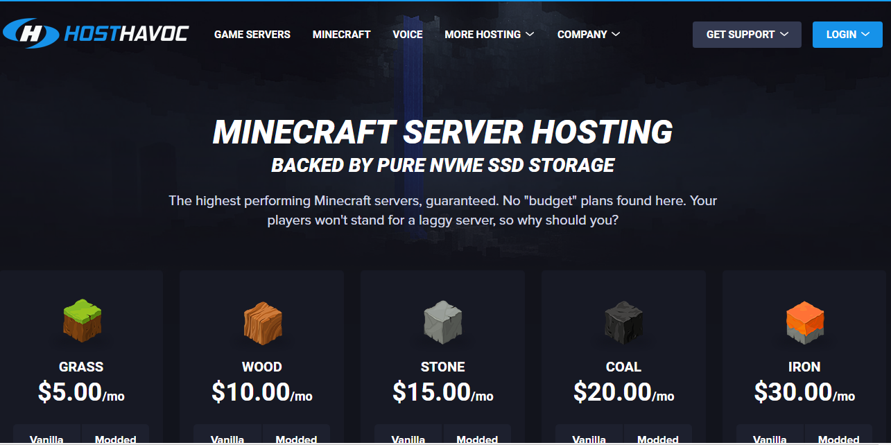 Host Havoc Minecraft Server Hosting
