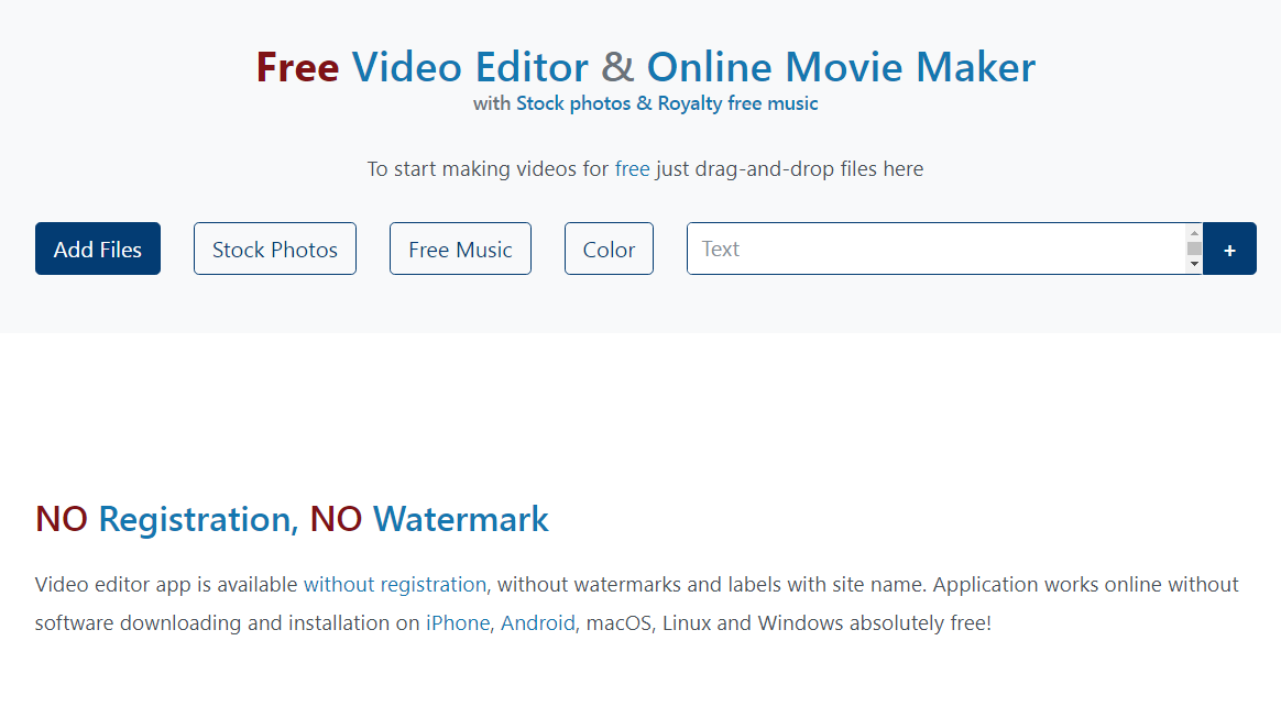 MovieMaker Online video editor