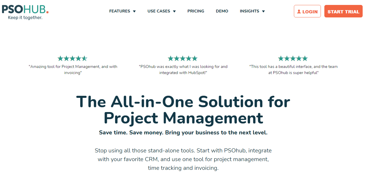 PSOhub project management software