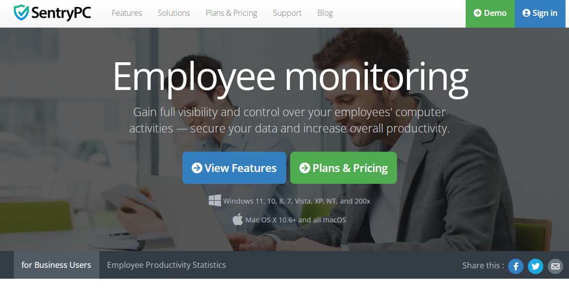 sentrypc employee monitoring software