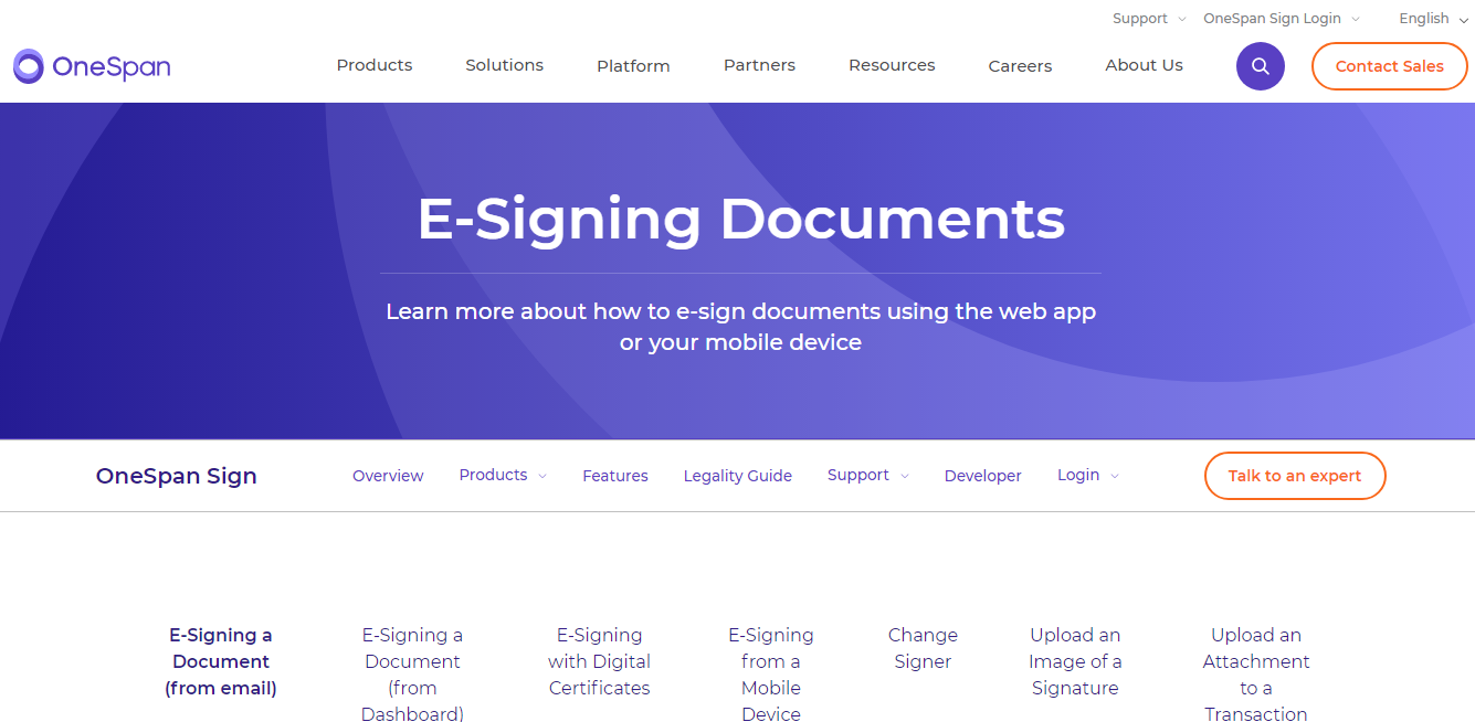 OneSpan Sign electronic signature software