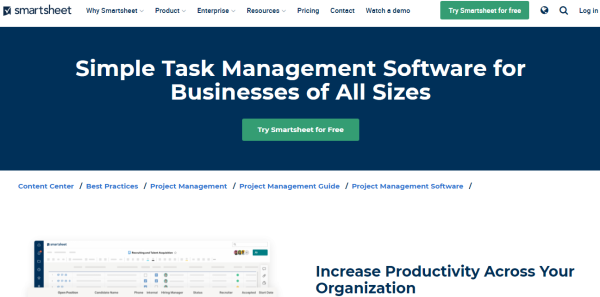 Smartsheet task management software