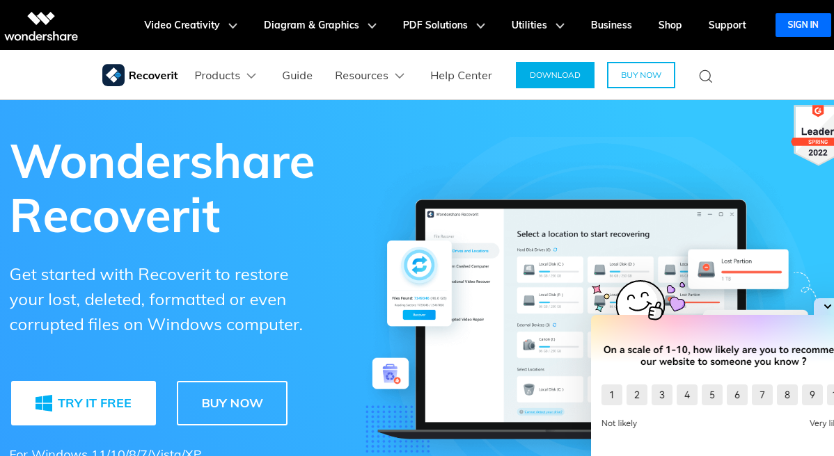 Wondershare Recoverit Video Recovery Software