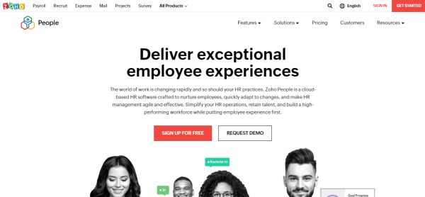 Zoho People Employee Scheduling Software
