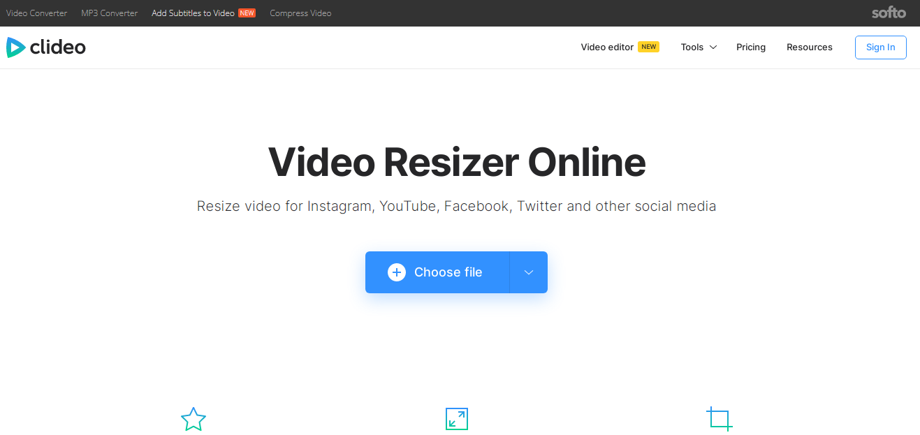 Online Video Resizer - Clideo