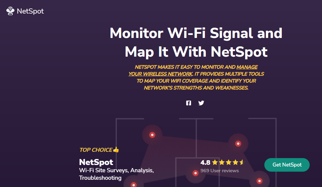 NetSpot network analyzer tool